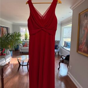 White House Black Market Red Pleated Dress NWT